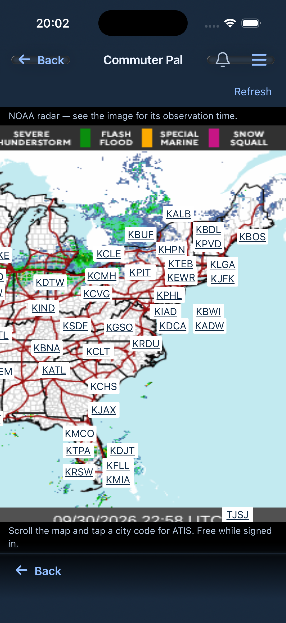 Commuter Pal weather and radar